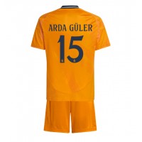 Real Madrid Arda Guler #15 Auswärts Trikotsatz Kinder 2024-25 Kurzarm (+ Kurze Hosen)